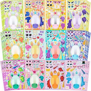 imageJOYIN 36 Pcs 9quotx6quot Sea Animals Make a face Stickers for Kids Make Your Own Ocean Animals Sticker Sheets Party Favors Kids Crafts Goodie Bags Stuffers Classroom RewardsFantasy Unicorn