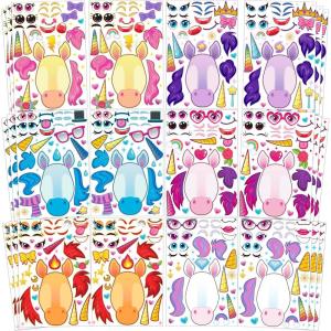 imageJOYIN 36 Pcs 9quotx6quot Sea Animals Make a face Stickers for Kids Make Your Own Ocean Animals Sticker Sheets Party Favors Kids Crafts Goodie Bags Stuffers Classroom RewardsClassic Unicorn