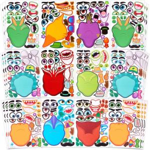 imageJOYIN 36 Pcs 9quotx6quot Sea Animals Make a face Stickers for Kids Make Your Own Ocean Animals Sticker Sheets Party Favors Kids Crafts Goodie Bags Stuffers Classroom RewardsDinosaur