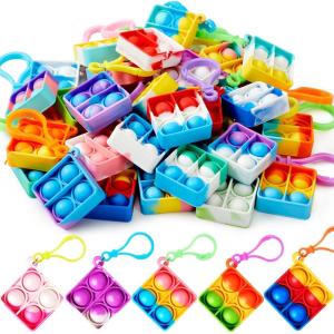 imageJOYIN Round Pop Fidget Keychain 90 Pack Pop Fidget Toys Bulk Party Favors for Kids 48812 Years Goodie Bag Stuffers Back to School Gifts for Students Classroom Prizes Birthday Sensory ToysSquare