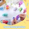 imageJOYIN 12 Pcs 3D Printed Ocean Animals Set Mini Animals 3D Printed Toys  Cute Articulated Flexible Figurines Fidget Toys for Party Favors Birthday Gifts Desk Pets Office Home DecorDinosaur Animals