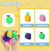 imageJOYIN 4 Pcs 3D Printed Fidget Fruit Toys Make a Sound Flexible Desk Fidget Worm Toy for Stress Relief Boys Girls Kids Adults Birthday Gift Party Favors