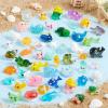 imageJOYIN 50 Pcs Mini Resin Animals Figures Mix Resin Animals Figurines for Fairy Garden Accessories Dollhouse Decorations Slime Charms for Crafts DIY Miniature Scenes Birthday Party FavorsOcean Animals
