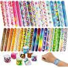 imageJOYIN 60 Pcs Slap Bracelets for Kids Bulk Wristbands with Animals Friendship Heart Party Favors Classroom Prizes Birthday Exchanging GiftsGoodies Bag Stuffers Fillers