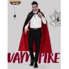 imageJOYIN Adult Unisex Vampire Costume Accessories Halloween Vampire Cape with Reversible Hooded Cape Cloak and Tattoo ScarBlack Red