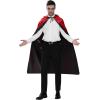 imageJOYIN Adult Unisex Vampire Costume Accessories Halloween Vampire Cape with Reversible Hooded Cape Cloak and Tattoo ScarBlack Red