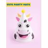 imageJOYIN 12 Sets Party Hats for Kids Birthday Party Games Craft Activities Cute Animal Theme Birthday Hats Activity Kits with Stickers for Kids Holiday Theme Party Favors Easter Decoration