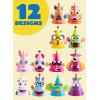imageJOYIN 12 Sets Party Hats for Kids Birthday Party Games Craft Activities Cute Animal Theme Birthday Hats Activity Kits with Stickers for Kids Holiday Theme Party Favors Easter Decoration