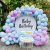 imageJOYIN 150 Pcs Black Balloons Different Sizes 18 12 10 5 Inch Black Latex Balloon Arch Kit with Instruction for Birthday Party Graduation Wedding Holiday DecorationPastel Blue
