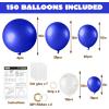 imageJOYIN 150 Pcs Black Balloons Different Sizes 18 12 10 5 Inch Black Latex Balloon Arch Kit with Instruction for Birthday Party Graduation Wedding Holiday DecorationRoyal Blue