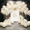 imageJOYIN 150 Pcs Black Balloons Different Sizes 18 12 10 5 Inch Black Latex Balloon Arch Kit with Instruction for Birthday Party Graduation Wedding Holiday DecorationSand White