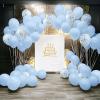 imageJOYIN 150 Pcs Black Balloons Different Sizes 18 12 10 5 Inch Black Latex Balloon Arch Kit with Instruction for Birthday Party Graduation Wedding Holiday DecorationPastel Blue