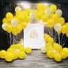 imageJOYIN 150 Pcs Black Balloons Different Sizes 18 12 10 5 Inch Black Latex Balloon Arch Kit with Instruction for Birthday Party Graduation Wedding Holiday DecorationYellow