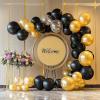 imageJOYIN 150 Pcs Black Balloons Different Sizes 18 12 10 5 Inch Black Latex Balloon Arch Kit with Instruction for Birthday Party Graduation Wedding Holiday DecorationBlack