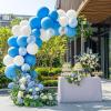 imageJOYIN 150 Pcs Black Balloons Different Sizes 18 12 10 5 Inch Black Latex Balloon Arch Kit with Instruction for Birthday Party Graduation Wedding Holiday DecorationLight Blue