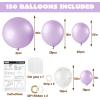 imageJOYIN 150 Pcs Black Balloons Different Sizes 18 12 10 5 Inch Black Latex Balloon Arch Kit with Instruction for Birthday Party Graduation Wedding Holiday DecorationPastel Purple