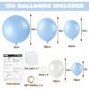 imageJOYIN 150 Pcs Black Balloons Different Sizes 18 12 10 5 Inch Black Latex Balloon Arch Kit with Instruction for Birthday Party Graduation Wedding Holiday DecorationPastel Blue