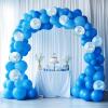 imageJOYIN 150 Pcs Black Balloons Different Sizes 18 12 10 5 Inch Black Latex Balloon Arch Kit with Instruction for Birthday Party Graduation Wedding Holiday DecorationLight Blue