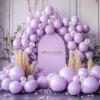 imageJOYIN 150 Pcs Black Balloons Different Sizes 18 12 10 5 Inch Black Latex Balloon Arch Kit with Instruction for Birthday Party Graduation Wedding Holiday DecorationPastel Purple