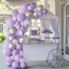 imageJOYIN 150 Pcs Black Balloons Different Sizes 18 12 10 5 Inch Black Latex Balloon Arch Kit with Instruction for Birthday Party Graduation Wedding Holiday DecorationPastel Purple