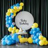 imageJOYIN 150 Pcs Black Balloons Different Sizes 18 12 10 5 Inch Black Latex Balloon Arch Kit with Instruction for Birthday Party Graduation Wedding Holiday DecorationLight Blue