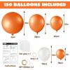 imageJOYIN 150 Pcs Black Balloons Different Sizes 18 12 10 5 Inch Black Latex Balloon Arch Kit with Instruction for Birthday Party Graduation Wedding Holiday DecorationOrange