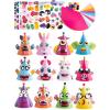 imageJOYIN 12 Sets Party Hats for Kids Birthday Party Games Craft Activities Cute Animal Theme Birthday Hats Activity Kits with Stickers for Kids Holiday Theme Party Favors Easter Decoration
