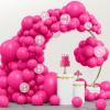 imageJOYIN 150 Pcs Black Balloons Different Sizes 18 12 10 5 Inch Black Latex Balloon Arch Kit with Instruction for Birthday Party Graduation Wedding Holiday DecorationHot Pink