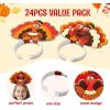 imageJOYIN 24 PCS Thanksgiving Turkey Headband Thanksgiving Party Favor Supplies Accessories Gifts Bulk Turkey Costume HeadwearOne Size Fits All