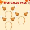 imageJOYIN 3 Pcs Thanksgiving Turkey Leg Headbopper Accessories Happy Thanksgiving Headbands for Adults Turkey Leg Hair Band Party Favor Supplies