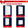 imageJOYIN 12 PCS Christmas Shirt Gift Boxes with Lids 4 Deep Large 4 Different Sizes White Assorted Cardboard Robe Boxes for Presents Clothes Wrapping Xmas Holiday Birthday Wedding Gifts Package Decor