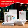 imageJOYIN 12 PCS Christmas Shirt Gift Boxes with Lids 4 Deep Large 4 Different Sizes White Assorted Cardboard Robe Boxes for Presents Clothes Wrapping Xmas Holiday Birthday Wedding Gifts Package Decor