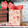 imageJOYIN 24 PCS Christmas Kraft Gift Bags Xmas Holiday Paper Goody Wrap Shopping Bags with Handles for Holiday Presents Giant Gifts Decorations Classrooms and Party Favors 10 x 13 x 5
