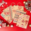 imageJOYIN 24 PCS Christmas Kraft Gift Bags Xmas Holiday Paper Goody Wrap Shopping Bags with Handles for Holiday Presents Giant Gifts Decorations Classrooms and Party Favors 10 x 13 x 5