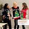 imageJOYIN LED Light Up Christmas Sweater Women Men CouplesUgly Christmas Sweater Kids with Light Bulbs Pullovers 2025Black Chritmas Tree