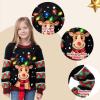 imageJOYIN LED Light Up Christmas Sweater Women Men CouplesUgly Christmas Sweater Kids with Light Bulbs Pullovers 2025Black Reindeer
