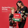 imageJOYIN LED Light Up Christmas Sweater Women Men CouplesUgly Christmas Sweater Kids with Light Bulbs Pullovers 2025Black Reindeer