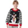 imageJOYIN LED Light Up Christmas Sweater Women Men CouplesUgly Christmas Sweater Kids with Light Bulbs Pullovers 2025Black Snowman