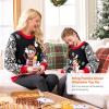 imageJOYIN LED Light Up Christmas Sweater Women Men CouplesUgly Christmas Sweater Kids with Light Bulbs Pullovers 2025Black Snowman
