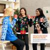 imageJOYIN LED Light Up Christmas Sweater Women Men CouplesUgly Christmas Sweater Kids with Light Bulbs Pullovers 2025Black Strip