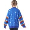 imageJOYIN LED Light Up Christmas Sweater Women Men CouplesUgly Christmas Sweater Kids with Light Bulbs Pullovers 2025Blue Reindeer