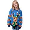 imageJOYIN LED Light Up Christmas Sweater Women Men CouplesUgly Christmas Sweater Kids with Light Bulbs Pullovers 2025Blue Reindeer