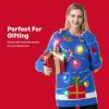 imageJOYIN LED Light Up Christmas Sweater Women Men CouplesUgly Christmas Sweater Kids with Light Bulbs Pullovers 2025Blue Strip