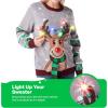 imageJOYIN LED Light Up Christmas Sweater Women Men CouplesUgly Christmas Sweater Kids with Light Bulbs Pullovers 2025Gray Reindeer
