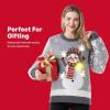 imageJOYIN LED Light Up Christmas Sweater Women Men CouplesUgly Christmas Sweater Kids with Light Bulbs Pullovers 2025Gray Snowman