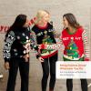 imageJOYIN LED Light Up Christmas Sweater Women Men CouplesUgly Christmas Sweater Kids with Light Bulbs Pullovers 2025Red Chritmas Tree