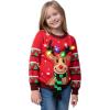 imageJOYIN LED Light Up Christmas Sweater Women Men CouplesUgly Christmas Sweater Kids with Light Bulbs Pullovers 2025Red Reindeer