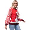 imageJOYIN LED Light Up Christmas Sweater Women Men CouplesUgly Christmas Sweater Kids with Light Bulbs Pullovers 2025Red Snowman