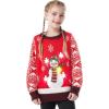 imageJOYIN LED Light Up Christmas Sweater Women Men CouplesUgly Christmas Sweater Kids with Light Bulbs Pullovers 2025Red Snowman