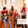 imageJOYIN LED Light Up Christmas Sweater Women Men CouplesUgly Christmas Sweater Kids with Light Bulbs Pullovers 2025Red Snowman